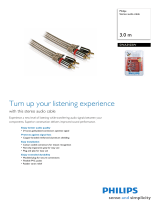 Philips Stereo audio cable SWA3103W Datasheet