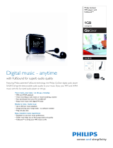 Philips SA2815 1GB* Flash audio player User manual