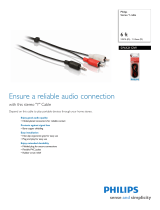 Philips SWA2112W 6 ft 2 RCA (M) - 1 3.5mm (M) Stereo Y cable Datasheet