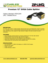 Cables Unlimited12" SVGA Cable Splitter
