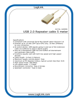 LogiLink USB 2.0 Repeater Cable Datasheet