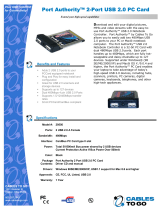 C2G Port Authority 2-Port USB 2.0 PC Card Datasheet