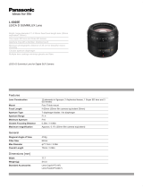 Panasonic L-X025E Datasheet