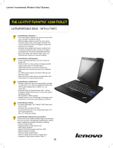 Lenovo THINKPAD X200 User manual