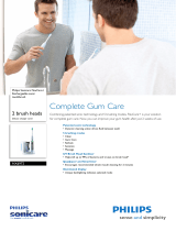 Philips Rechargeable sonic toothbrush HX6972/10 Datasheet