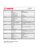 Canon 4065B002 Datasheet