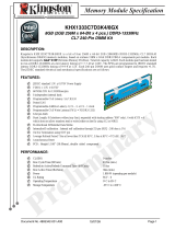 Kingston Technology KHX1333C7D3K4/8GX Datasheet