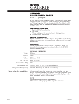 Ilford 2000358 Datasheet