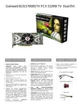 Gainward GeForce 7900GTX Datasheet