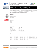 EFI Photo Premium Paper 4250 High-Gloss Datasheet