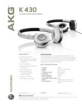 AKG Acoustics K430WHT User manual
