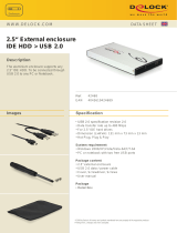 DeLOCK 2.5" Enclosure IDE HDD Datasheet