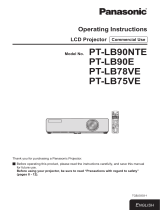 Panasonic PT-LB78VE User manual