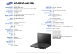 Samsung NP-N135-JA01NL Datasheet