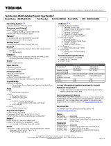 Toshiba NB205-N311/W Datasheet