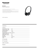 Panasonic RP-HX70E-K Datasheet