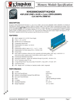 Kingston Technology KHX2000C9AD3T1K2/4GX Datasheet