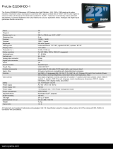 iiyama E2208HDD-B Datasheet