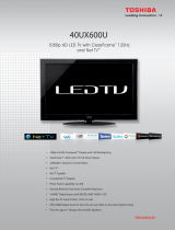 Toshiba 40UX600U Datasheet