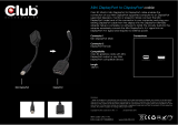 CLUB3D Mini DisplayPort to DisplayPort Adapter Cable Datasheet