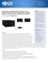 Tripp Lite SmartOnline 200-240V 6kVA 4.2kW On-Line Double-Conversion UPS, Extended Run, SNMP, Webcard, 6U Rack/Tower, DB9 Serial, Hardwire Datasheet