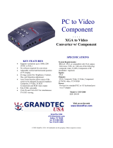 GrandTec PC to Video Component GXP-2000 User manual