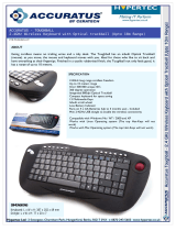 Ceratech Wireless Keyboard with Optical Trackball User manual