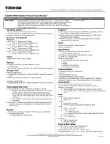 Toshiba P500-ST6822 Datasheet