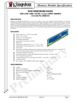 Kingston Technology KHX1600C9D3B1K2/2G Datasheet