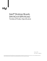 Intel D915GAVL Datasheet