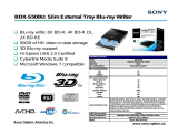 Sony Optiarc BDX-S500U Datasheet