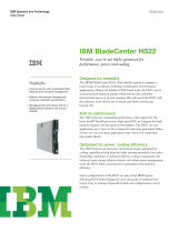 IBM HS22 Datasheet