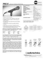 Audio-Technica PRO 31 Datasheet