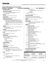 Toshiba A505D-S6968 Datasheet