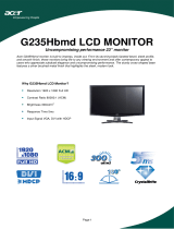 Acer G235Hbmd Datasheet