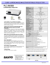 Sanyo PLC-XW300 Datasheet