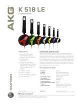 AKG Acoustics K518LEGRN User manual