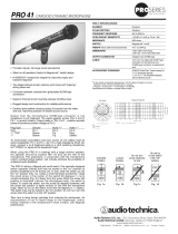 Audio-Technica PRO 31 Datasheet