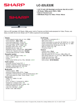 Sharp LC-22LE22E Datasheet