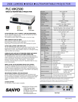 Sanyo PLC-WK2500 - 2500 Lumens Datasheet