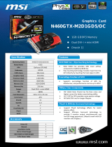MSI N460GTX-M2D1GD5/OC Datasheet