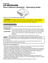 Hitachi CP-WUX645N Owner's manual