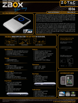 Zotac ZBOX-ID36BR3D-PLUS-U Datasheet