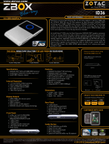Zotac ZBOX-ID36BR3D-E Datasheet