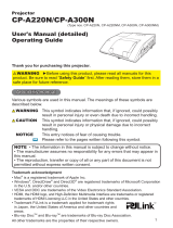 Hitachi CP-A300NM Owner's manual