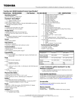 Toshiba NB305-N410BN Datasheet