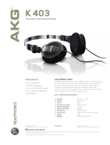 AKG Acoustics K 403 User manual