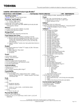 Toshiba L655-S5156BN Datasheet