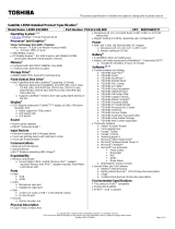 Toshiba PSK2LU-02L00D User manual