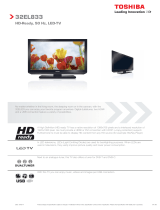 Toshiba 32EL833B Datasheet